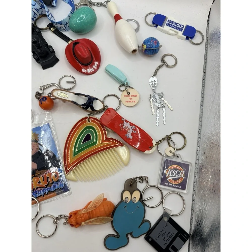 KEYCHAIN LOT VINTAGE GARFIELD NARUTO PEPSI‎ RAINBOW